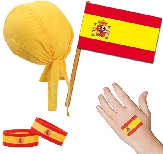 neem medicijnen ik betwijfel het Sjah Spanje/Spaans thema verkleed set voor volwassenen - Fan/supporter  feestartikelen - EK/WK | bol.com