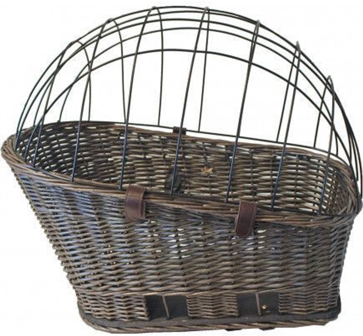 Bol.com Fietsmand riet - 42/57cm - Voor/achter - Grijs aanbieding