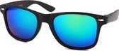 Koopjegadget - reiziger Zonnebril Mat Zwart Groen Blauw Spiegel