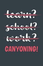 Learn? School? Work? Canyoning!