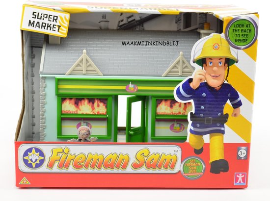 Bewolkt medeklinker scheidsrechter Brandweerman Sam speelset supermarkt met speelfiguur | bol.com