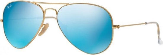 Ray-Ban RB3025 112/17 - zonnebril - Aviator Flash Lenses - Matte Gold/Blue Flash - 62mm