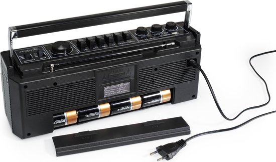 Ricatech PR1980 Old School Ghetto Blaster – 355mm | Draagbare Radio met USB en SD Aansluit