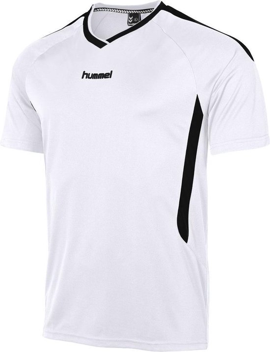 hummel York Game Shirt k.m. Senior Sportshirt - White/Black - Maat XXL