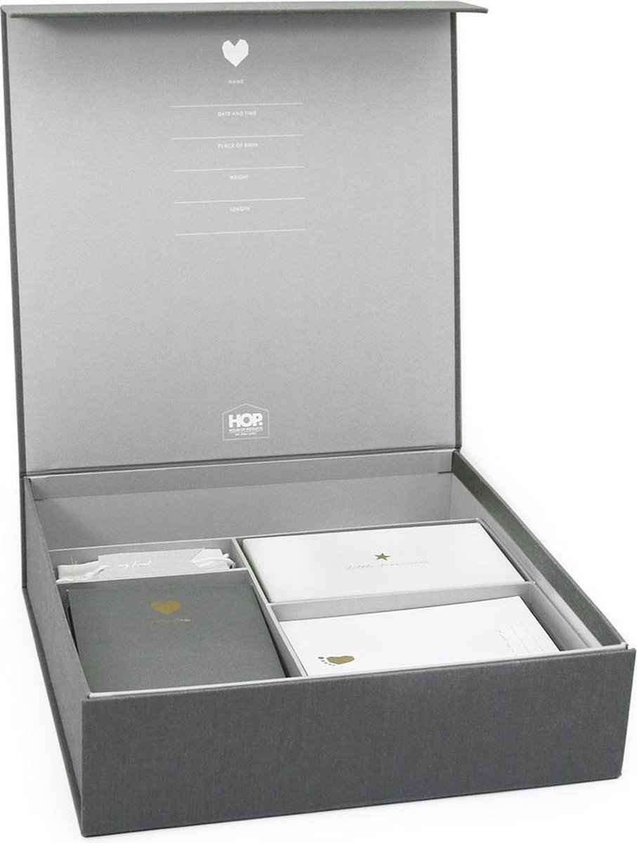 Baby Memory Box Grey Linnen Bol Com