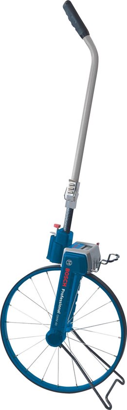 Bosch Professional meetwiel GWM 40 met een blauwe behuizing en zilveren stuur.