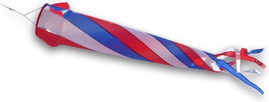Foto: Didak beach windturbine rood wit blauw 120 cm