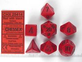 Opaque Poly 7 Set: Red/Black