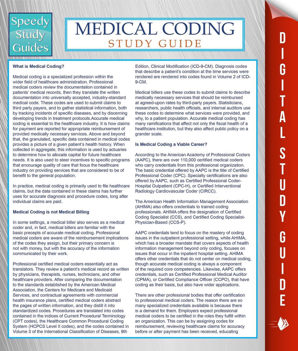 Medical Coding Study Guide - Speedy Publishing