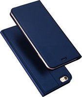 Luxe blauw agenda wallet hoesje iPhone SE 5s 5