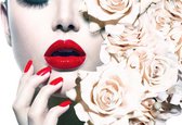 DP® Diamond Painting pakket volwassenen - Afbeelding: Red Nails and Lips - 50 x 75 cm volledige bedekking, vierkante steentjes - 100% Nederlandse productie! - Cat.: Mensen