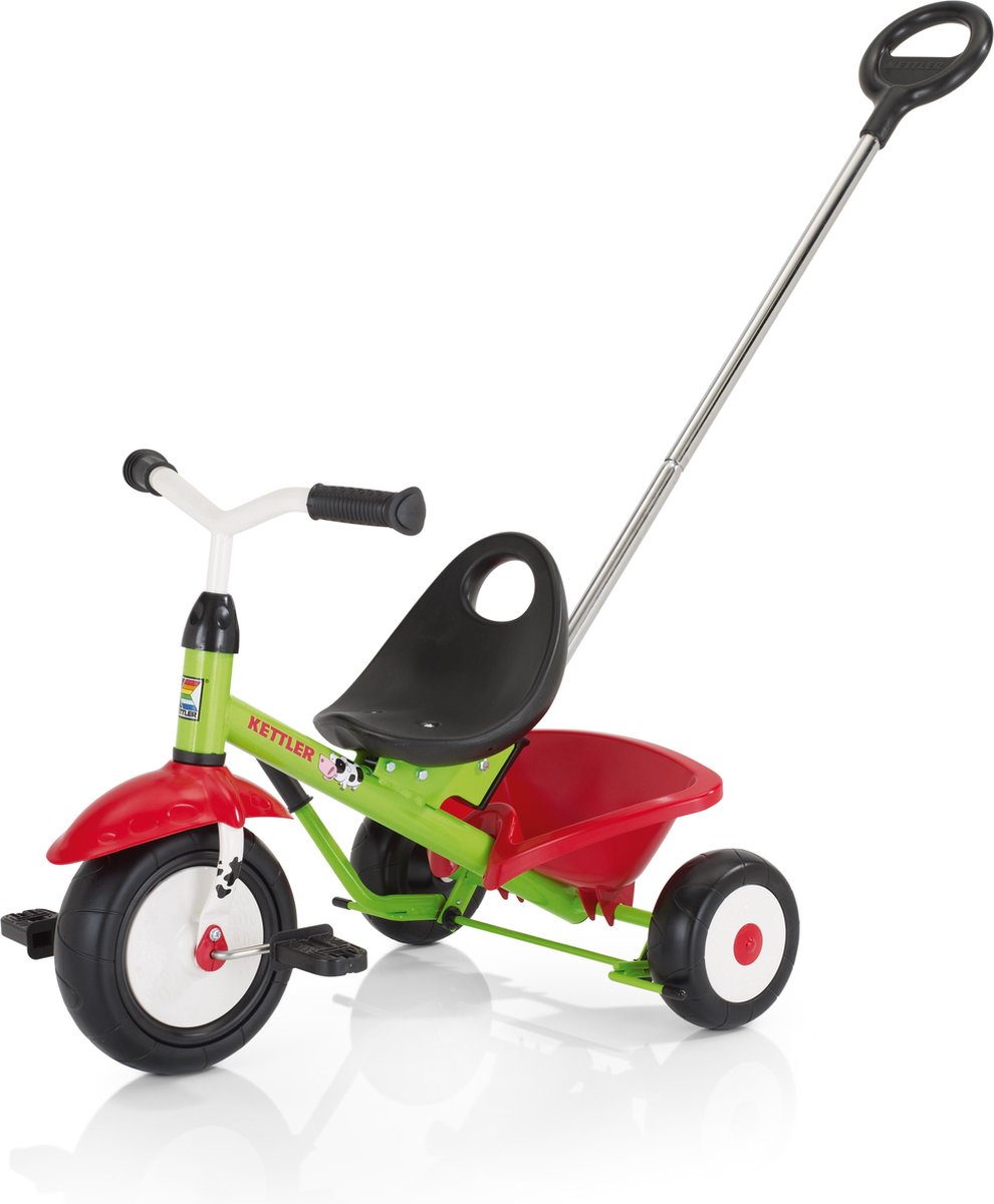 Kettler Funtrike Emma - Driewieler - Duwstang - Kiepbare zandbak - Verstelbare kuipzitting - Groen
