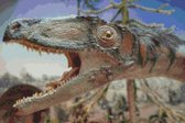 DP® Diamond Painting pakket volwassenen - Afbeelding: Raptor Dinosaurus - 30 x 45 cm volledige bedekking, vierkante steentjes - 100% Nederlandse productie! - Cat.: Dieren - Prehistorische die