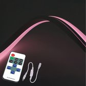 2 meter Neon LED flex Maxi rond - complete set Roze