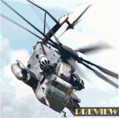 DP® Diamond Painting pakket volwassenen - Afbeelding: Apache Gevechtshelikopter - 60 x 60 cm volledige bedekking, vierkante steentjes - 100% Nederlandse productie! - Cat.: Vliegtuigen