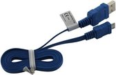 Micro USB Data Kabel Ultra Flat - Donker blauw