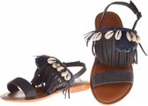 L'Atelier Tropezien - sandalen met schelpjes - maat 38 - dames - blauw
