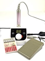 Compacte freesmachine wit / 35.000 toeren / + set manicure bits