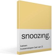 Snoozing - Katoen - Kussenslopen - Set van 2 - 60x70 cm - Geel