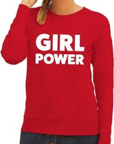 Girl Power tekst sweater rood voor dames 2XL