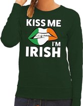 Kiss me I am Irish sweater groen dames 2XL