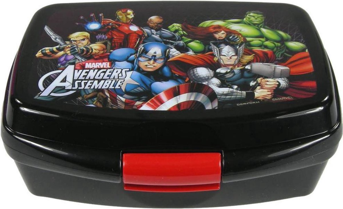 eetpatroon composiet Ga naar beneden Marvel Avengers - Lunchbox - Zwart | bol.com