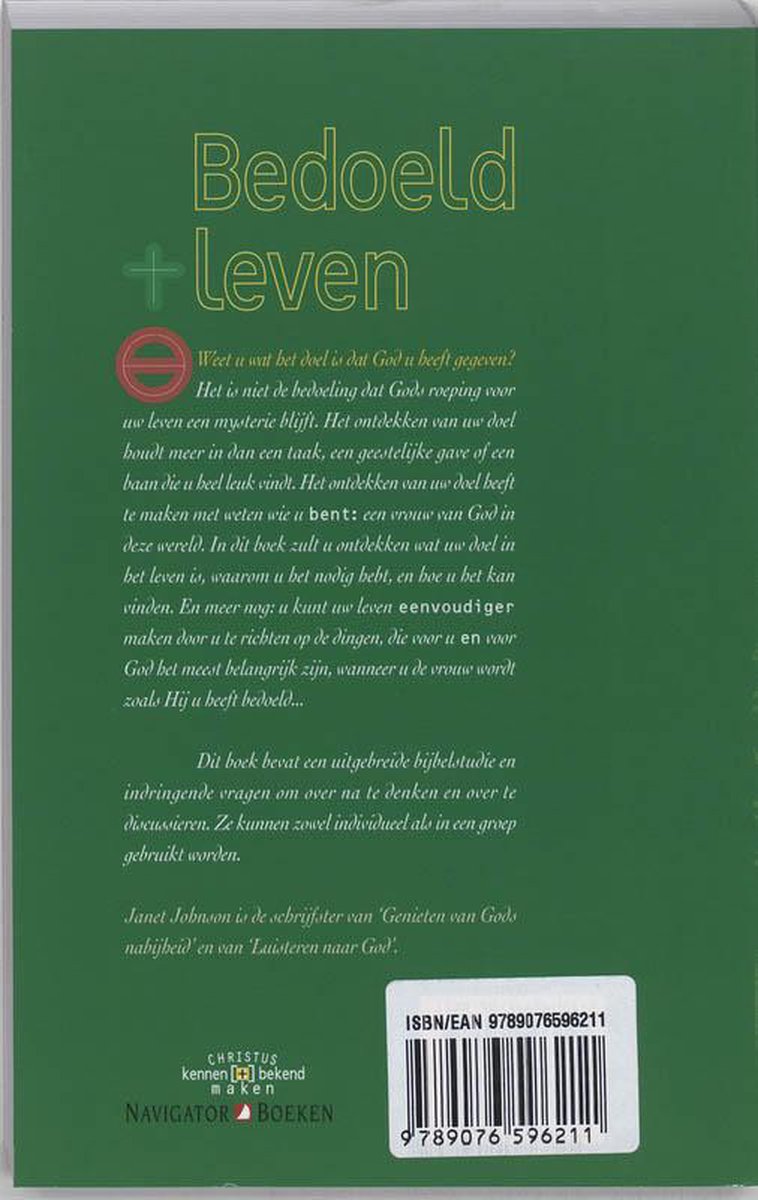 Bedoeld Leven - back cover