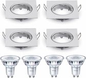 Philips LED inbouwspot - GU10  dimbaar | Wit (set van 4 stuks)