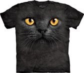 T-shirt zwarte kat met gele ogen L