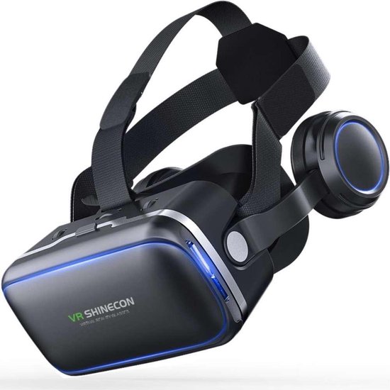 VR SHINECON Virtual Reality Bril met koptelefoon voor inch - Zwart bol.com