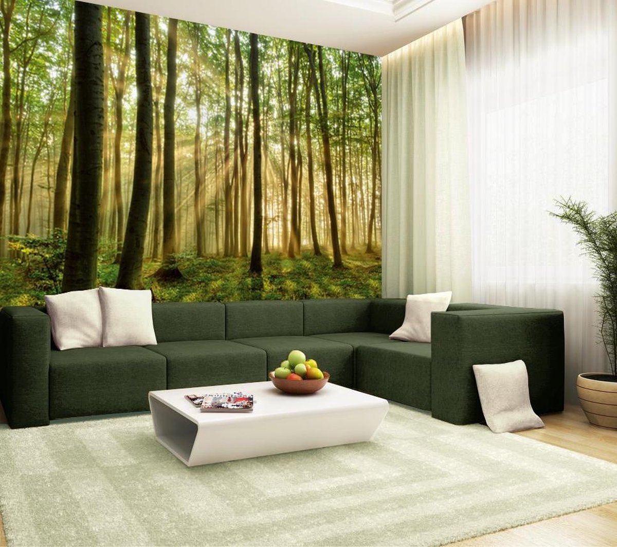Homedecoration Fotobehang - Bos - Natuur - 366 x 254 cm. | bol.com