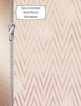 Gold Chevron Wide Ruled Notebook