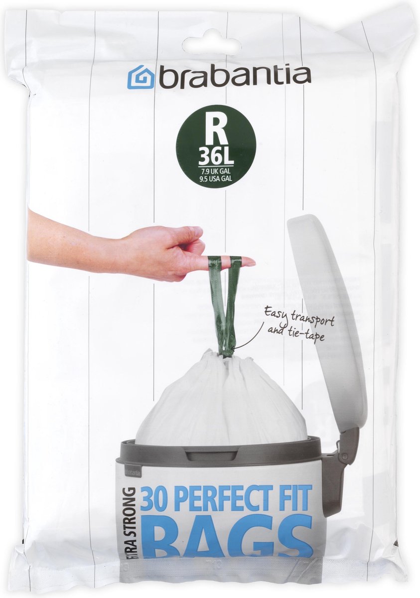 Goedkoopste Brabantia Perfect Fit Afvalzakken - 36 l - Code R - 30 stuks