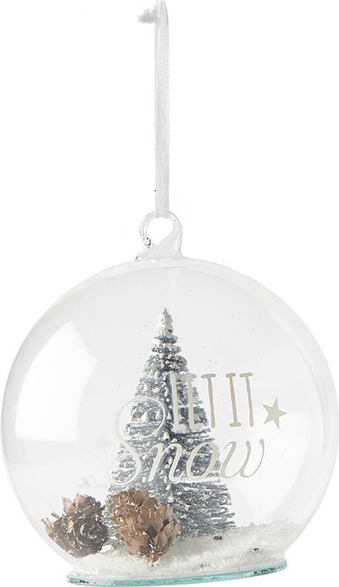 Afbreken Gelijkmatig verder Riviera Maison - Let It Snow Ornament - silver - Dia 10 - kerstbal | bol.com