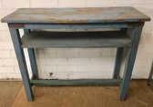 Vintage schooltafel India | Otentic Design | Side table blauw