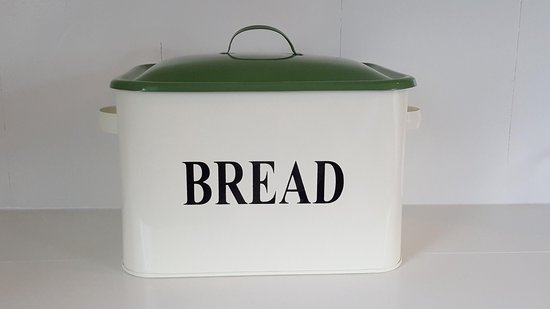 Herenhuis Welsprekend baden Broodtrommel emaille look breadbox MOSGROEN / GROEN | bol.com