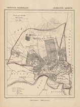 Historische kaart, plattegrond van gemeente Arnhem (de gemeente) in Gelderland uit 1867 door Kuyper van Kaartcadeau.com