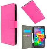 Roze Bookcase wallet hoesje voor Samsung Galaxy Grand Prime Plus