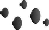 Muuto - The Dots - Kapstok - Hout - Zwart - Set 5 Stuks