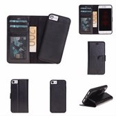 Dutchic  leer hoesje - Apple iPhone 7 / 8 / SE 2022 - Lederen Magnetic Walletcase Black - (Zwart)