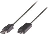 Valueline DisplayPort - HDMI kabel DisplayPort male - HDMI Connector 3 meter - Zwart