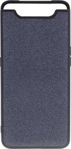 Shop4 - Samsung Galaxy A80 Hoesje - Zachte Back Case Denim Donker Blauw