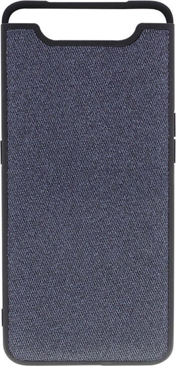 Shop4 - Geschikt voor Samsung Galaxy A80 Hoesje - Zachte Back Case Denim Donker Blauw