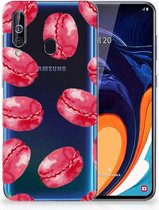 Geschikt voor Samsung Galaxy A60 Siliconen Case Pink Macarons