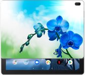 Lenovo Tab E10 Siliconen Hoesje Orchidee Blauw