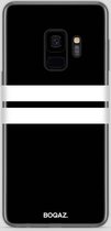 BOQAZ. Samsung Galaxy S9 hoesje - hoesje strepen wit
