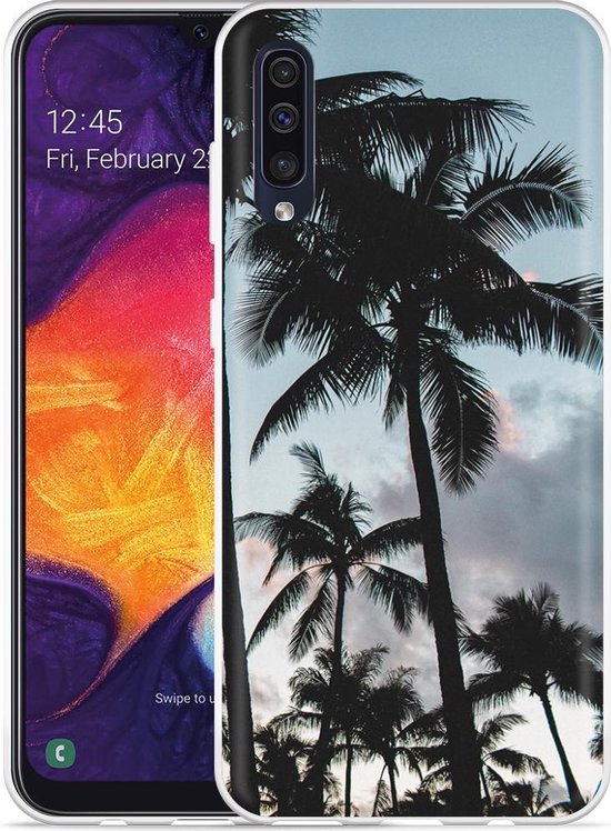 Galaxy A50 Hoesje Palmtrees - Designed by Cazy