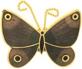 Behave® Broche vlinder zwart emaille