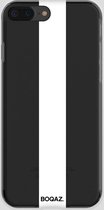 BOQAZ. iPhone 8 Plus hoesje - striping wit