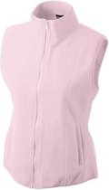 Fleece casual bodywarmer licht roze voor dames - Outdoorkleding wandelen/zeilen - Mouwloze vesten XL